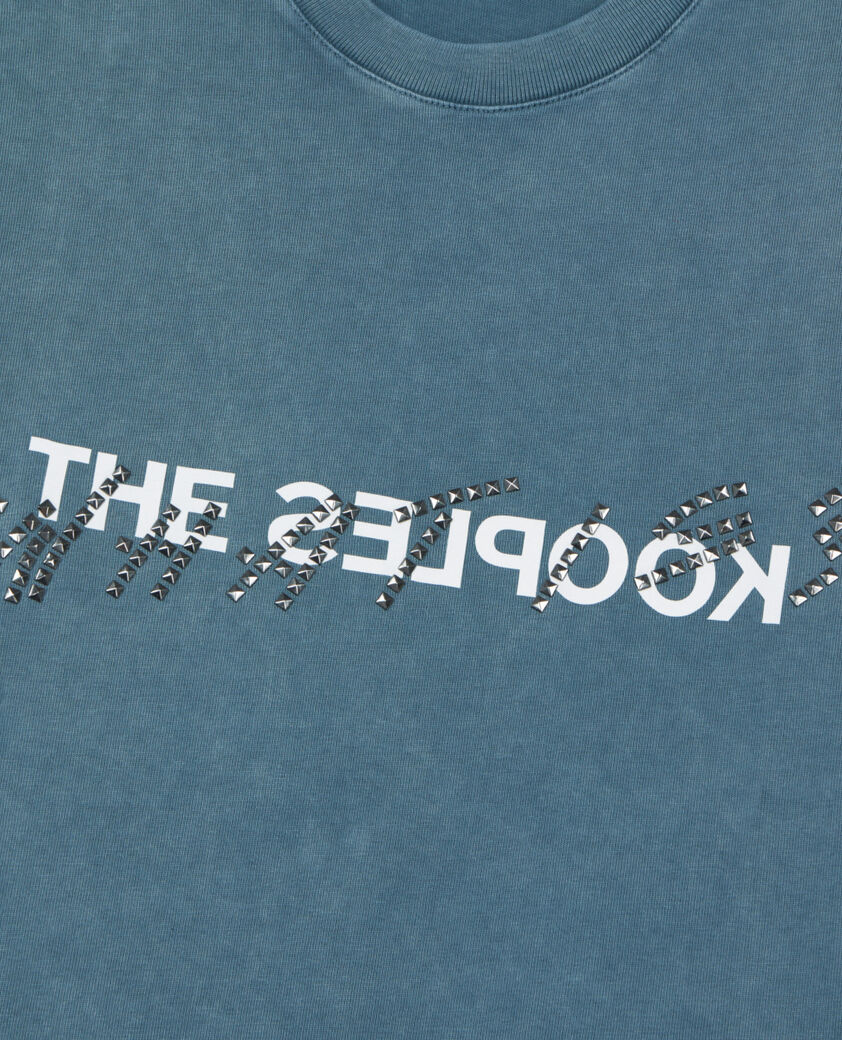 The Kooples MEN DARK BLUE blue what is t-shirt with studs