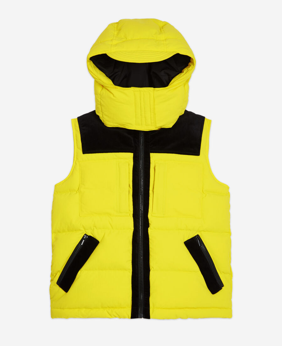 doudoune sans manches jaune