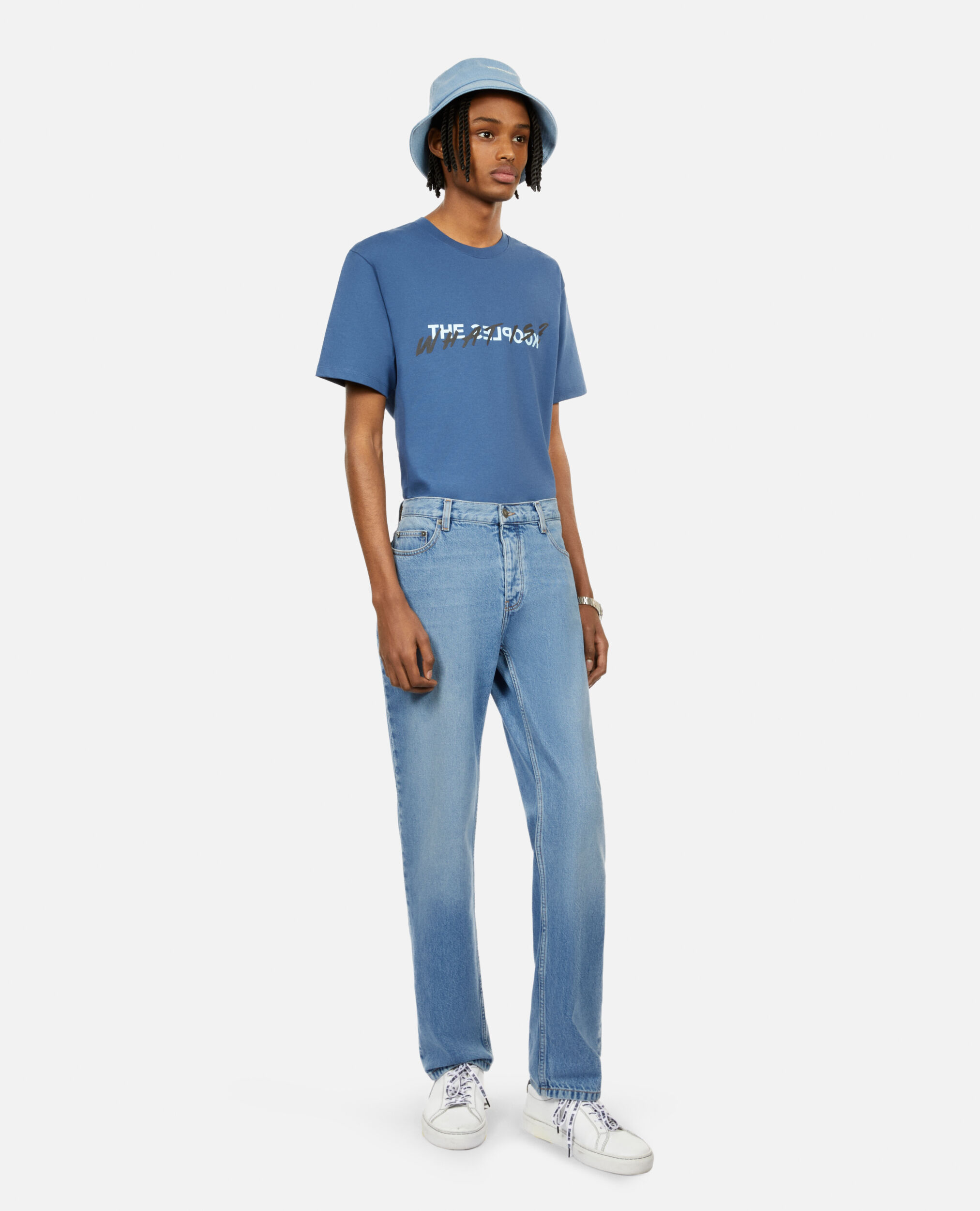 Blaue Jeans mit geradem Bein, BLUE DENIM, hi-res image number null