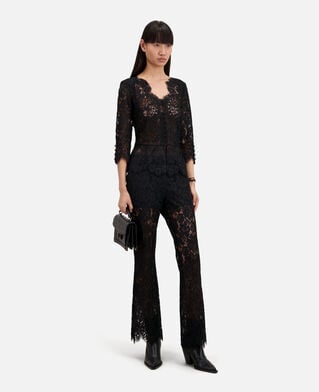 The Kooples F BLACK black lace trousers