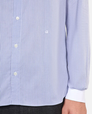 The Kooples HERREN WHITE / BLUE elegantes, blau-weiß kariertes hemd