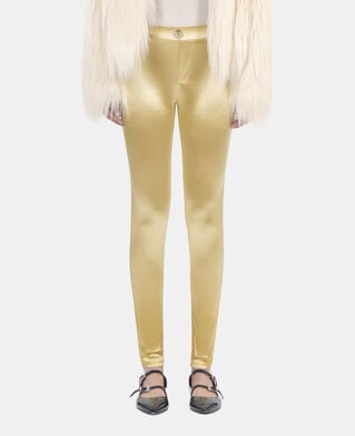 The Kooples F ANTIC GOLD golden satin leggings