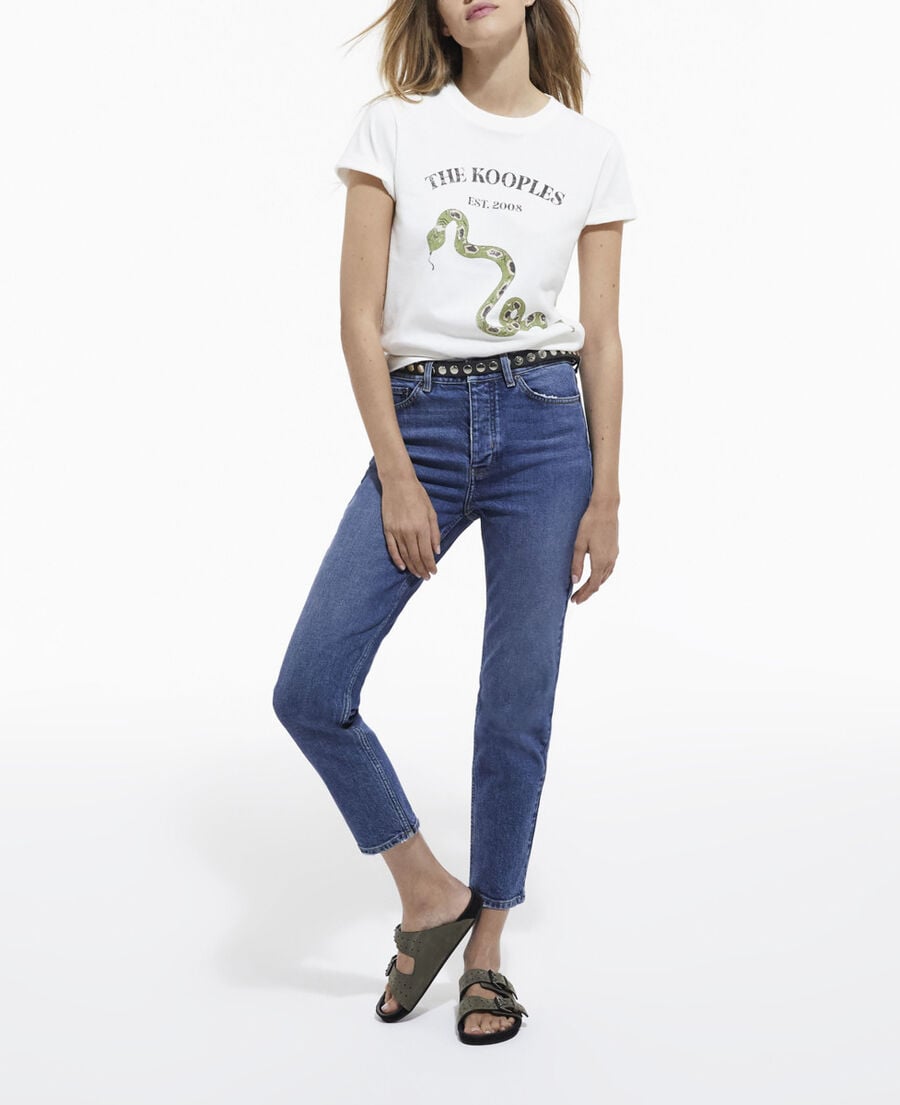 The Kooples WOMEN BLUE DENIM blue slim-fit jeans