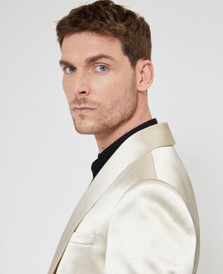 The Kooples HOMME CREAM veste de smoking en satin &eacute;cru