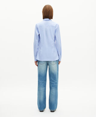 The Kooples MUJER BLUE SKY camisa de popelina azul claro