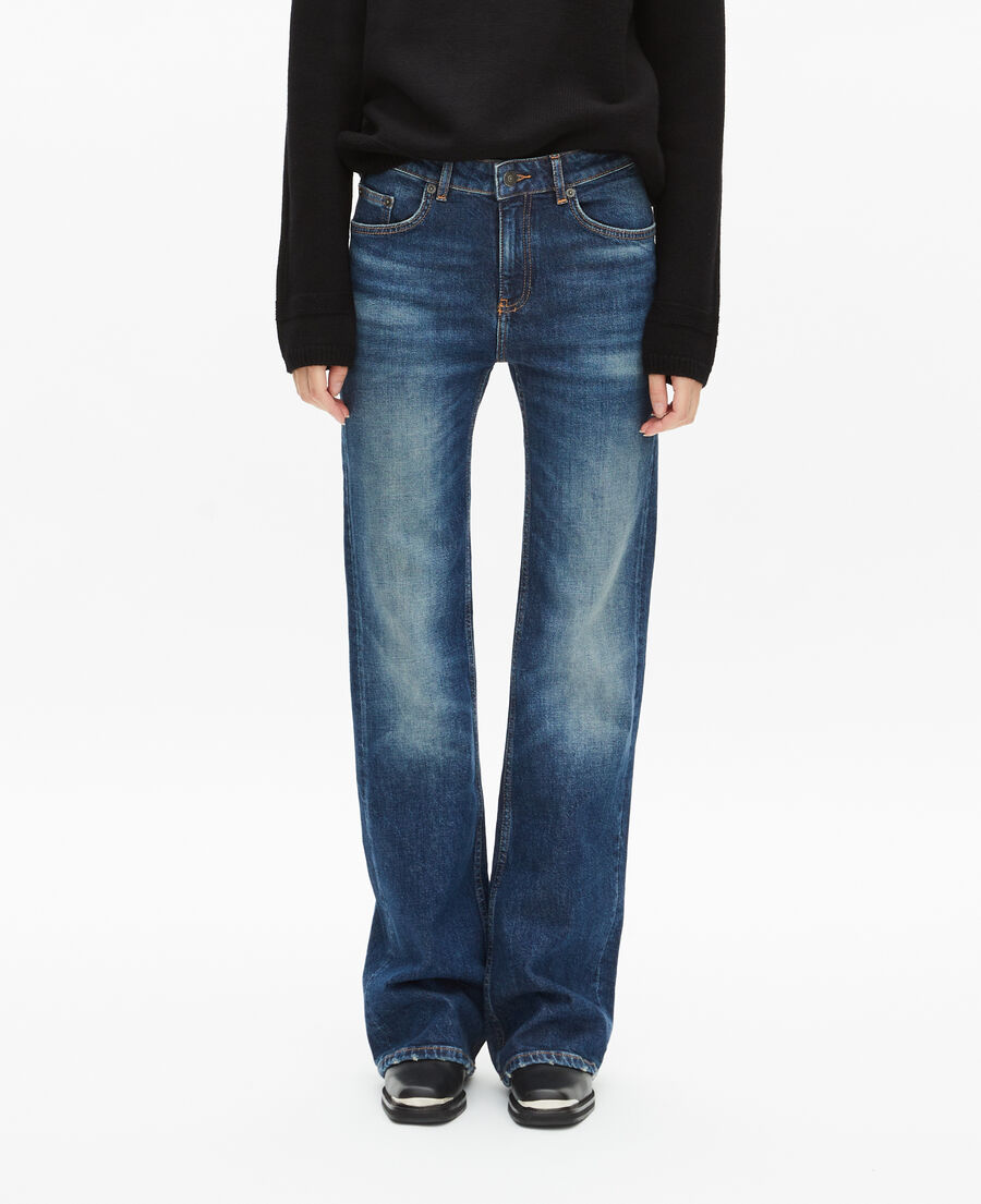 The Kooples WOMEN BLUE ELECTRIC blue flared low-rise jeans