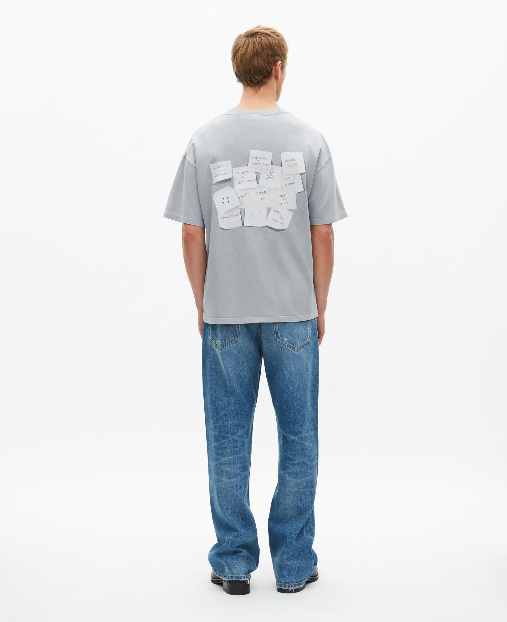 The Kooples HOMBRE BLUE GREY camiseta serigrafiada azul