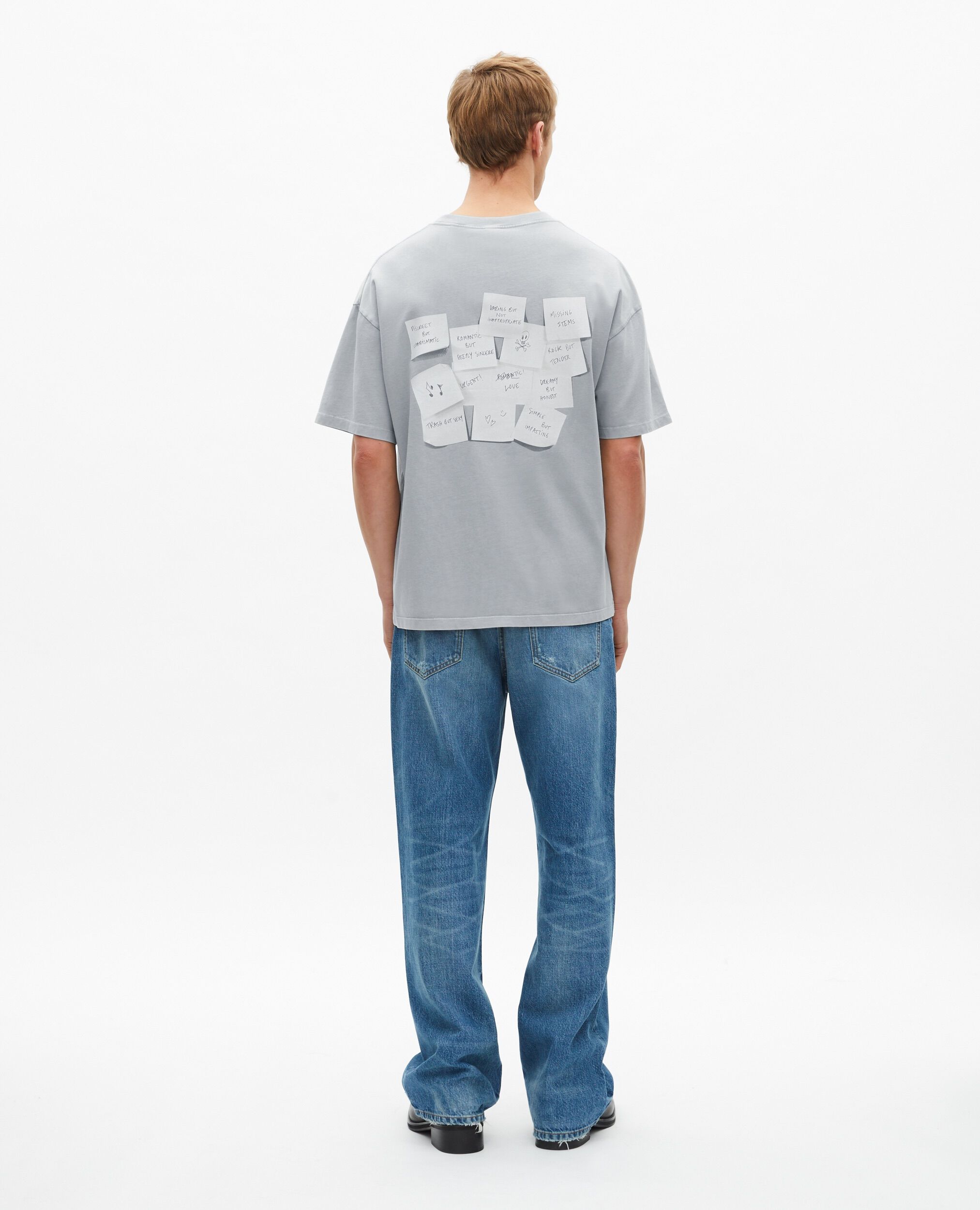 Camiseta serigrafiada azul, BLUE GREY, hi-res image number null