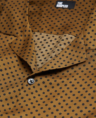 The Kooples H KAKI BLACK printed hawaiian collar shirt