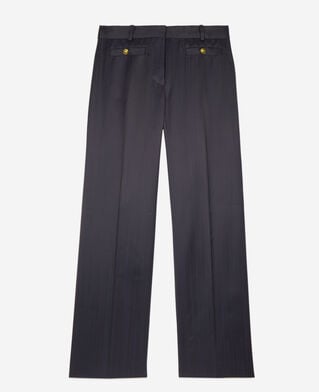 The Kooples WOMEN NAVY navy blue suit trousers