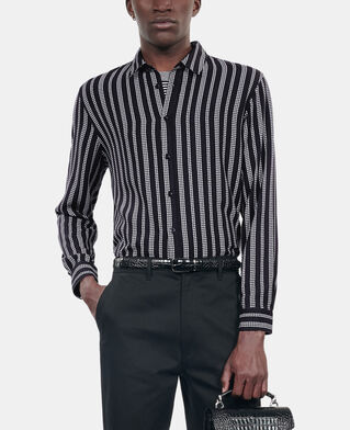 The Kooples MEN BLACK WHITE printed shirt