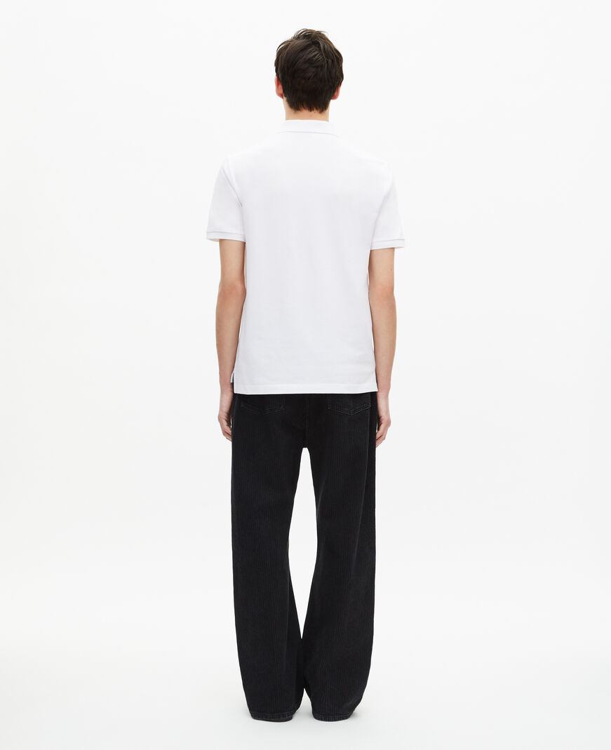 The Kooples HOMME WHITE polo en piqué col classique blanc