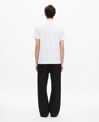 The Kooples HOMME WHITE polo en piqué col classique blanc