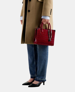 The Kooples WOMEN RED RISK medium ming bag in red leather