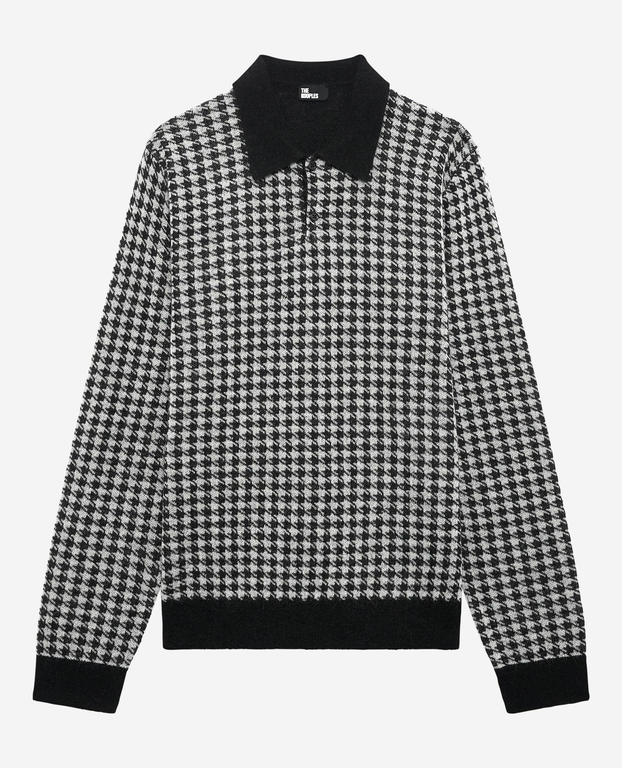 Pull en pied de poule noir, BLACK WHITE, hi-res image number null