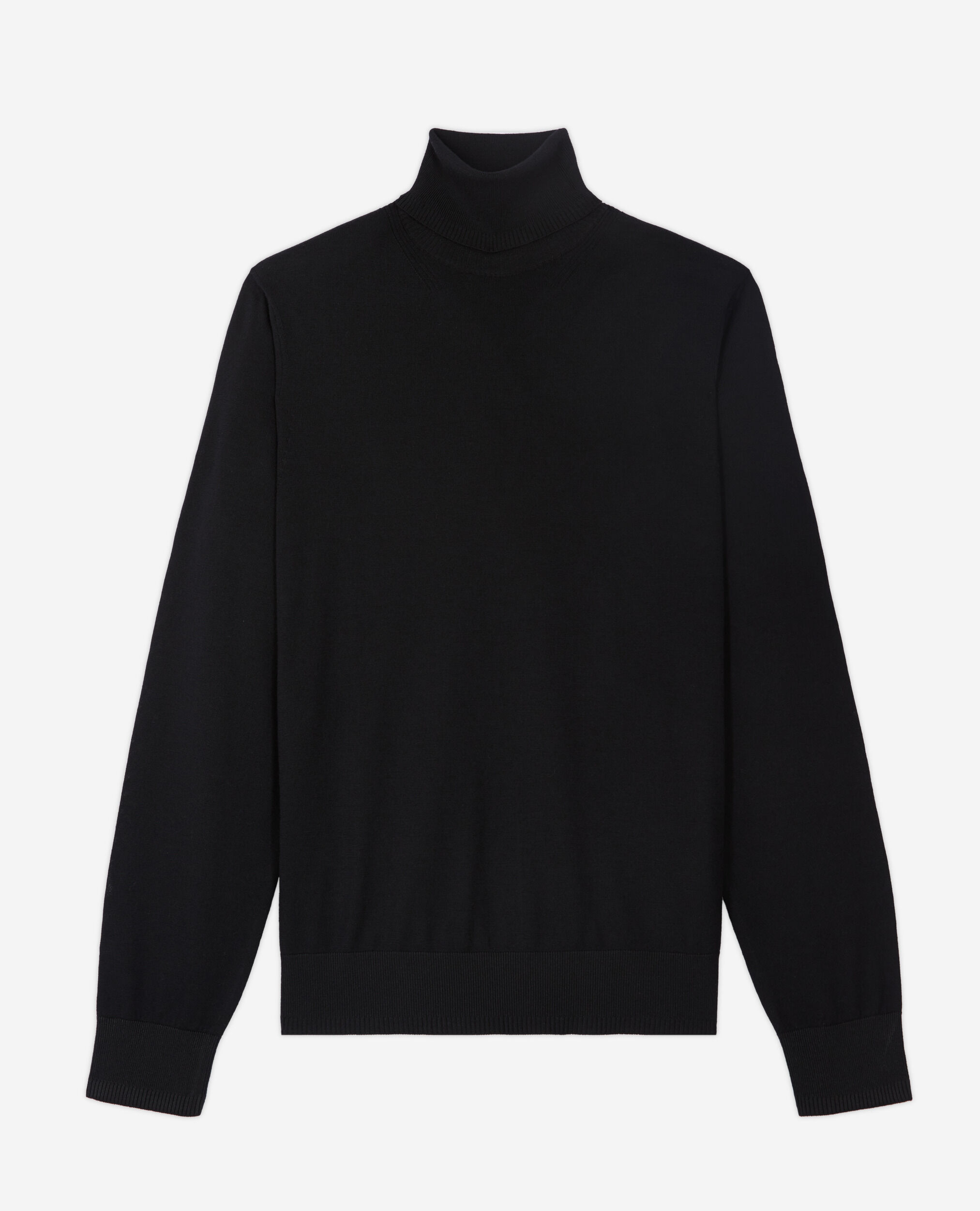 Black merino sweater, BLACK, hi-res image number null