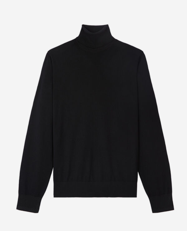 black merino sweater