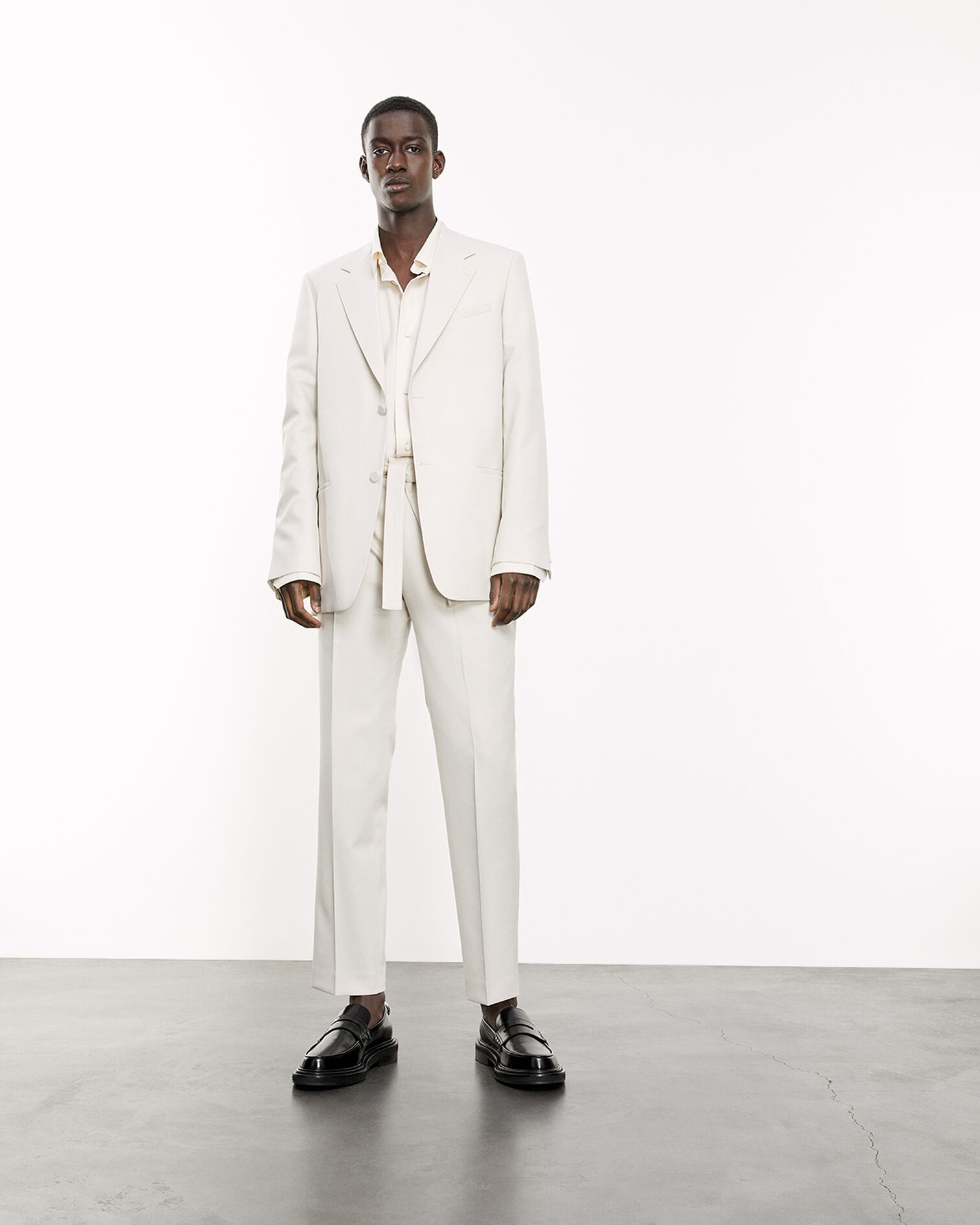 Ecru jacket with covered buttons, ECRU, hi-res image number null