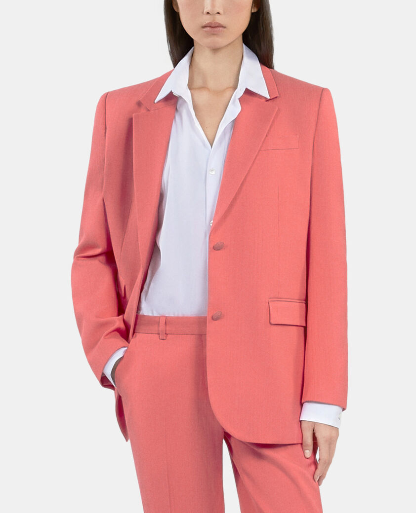 The Kooples WOMEN RETRO PINK fuchsia suit jacket