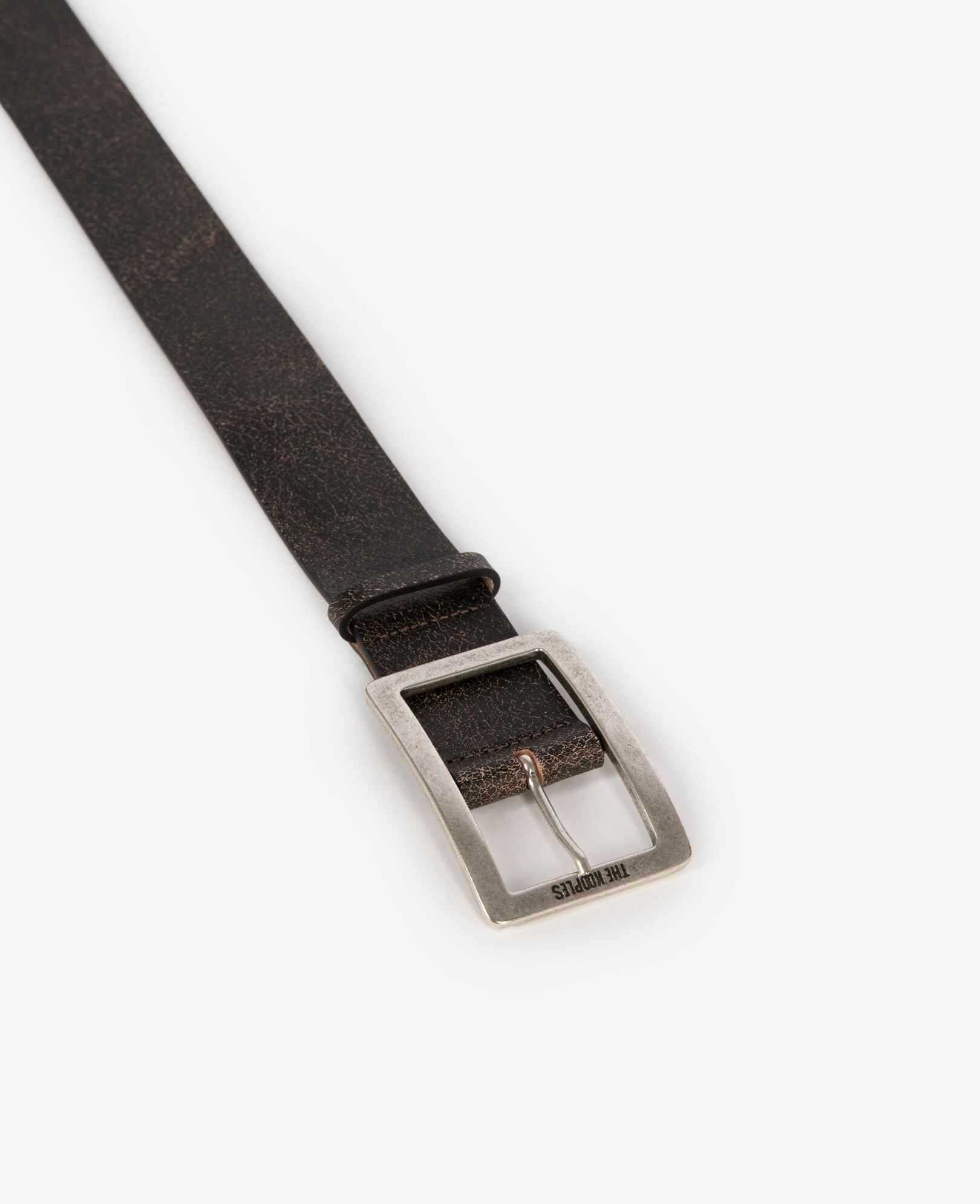 The Kooples MEN BROWN brown leather belt