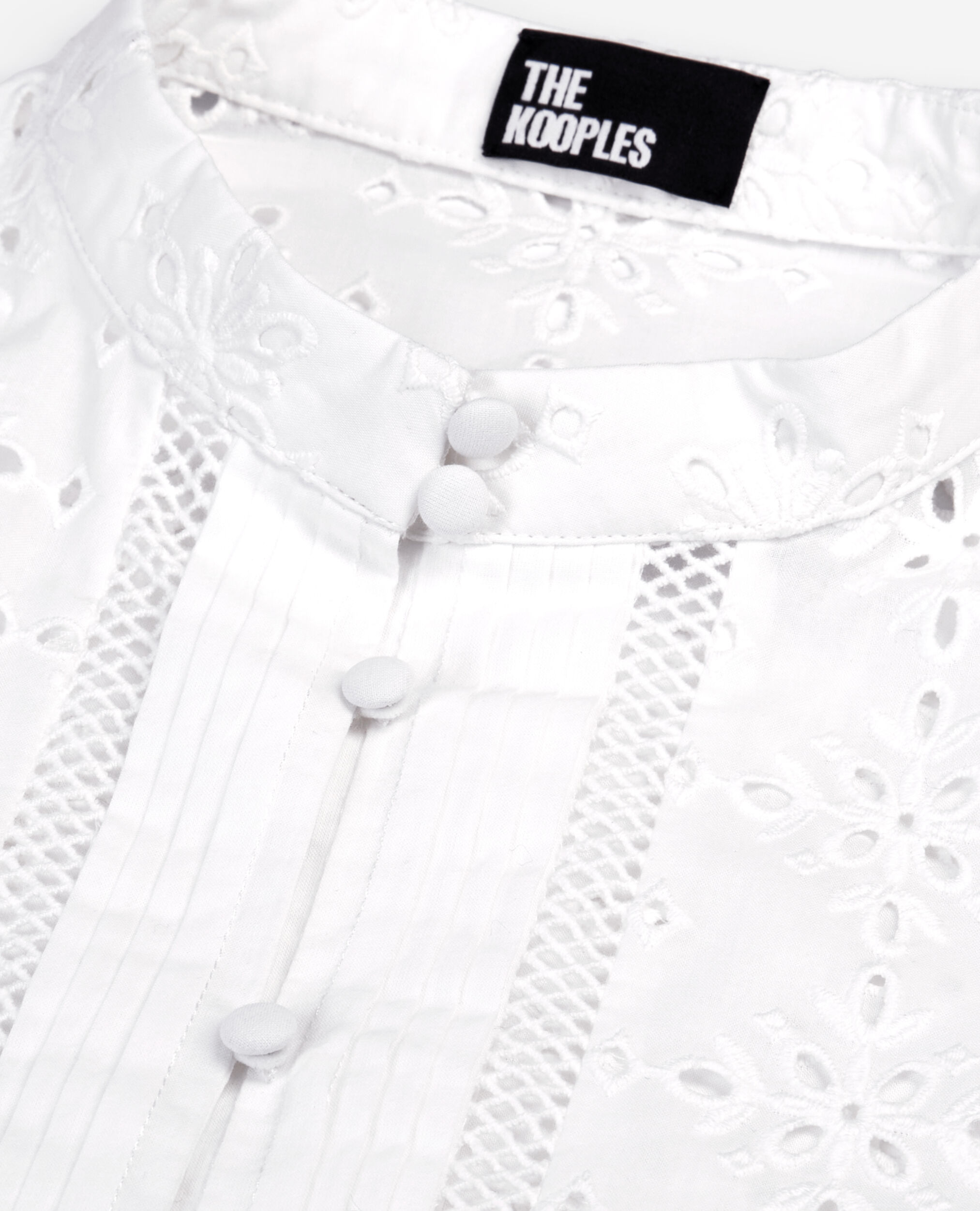 Chemise blanche en broderie anglaise, WHITE, hi-res image number null