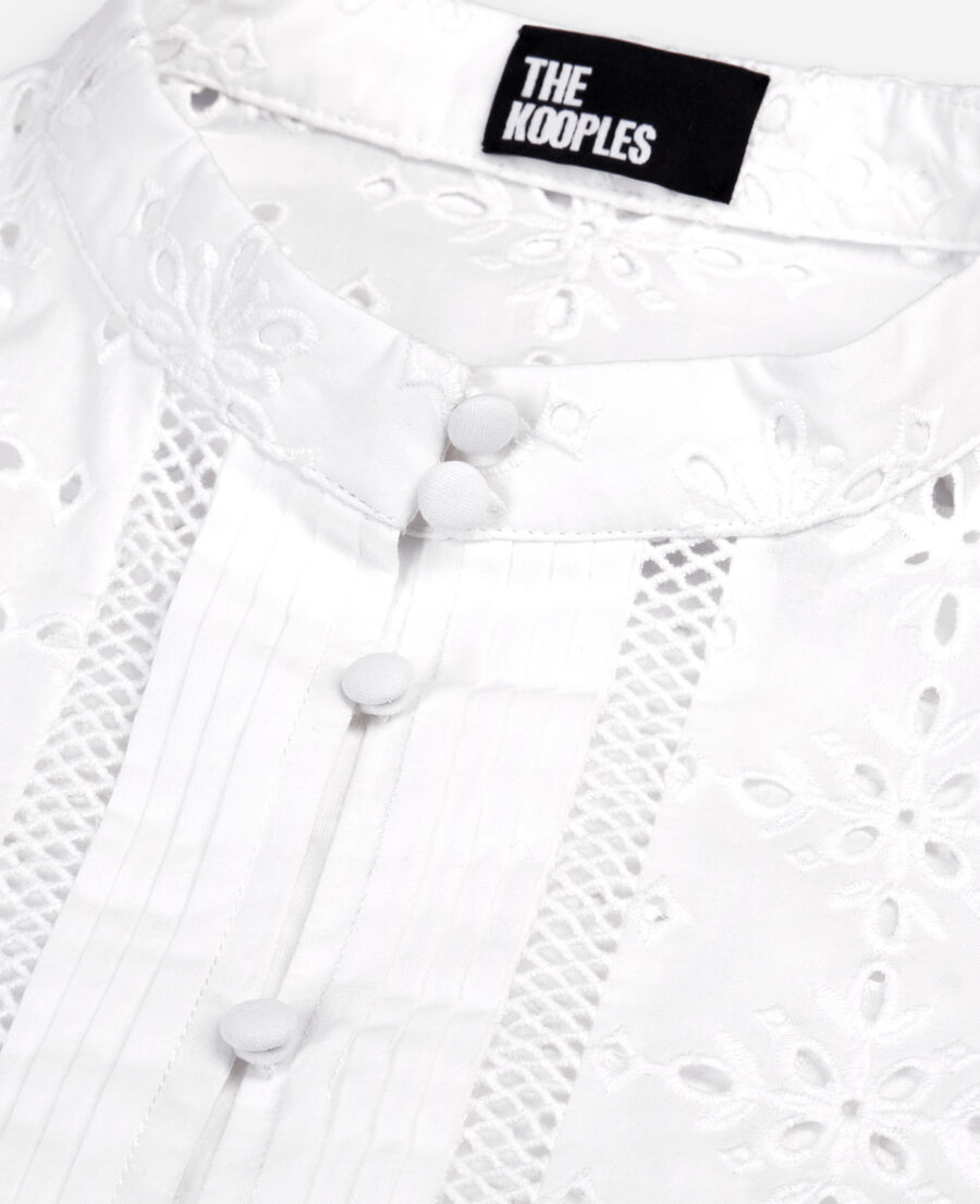 white shirt with english embroidery
