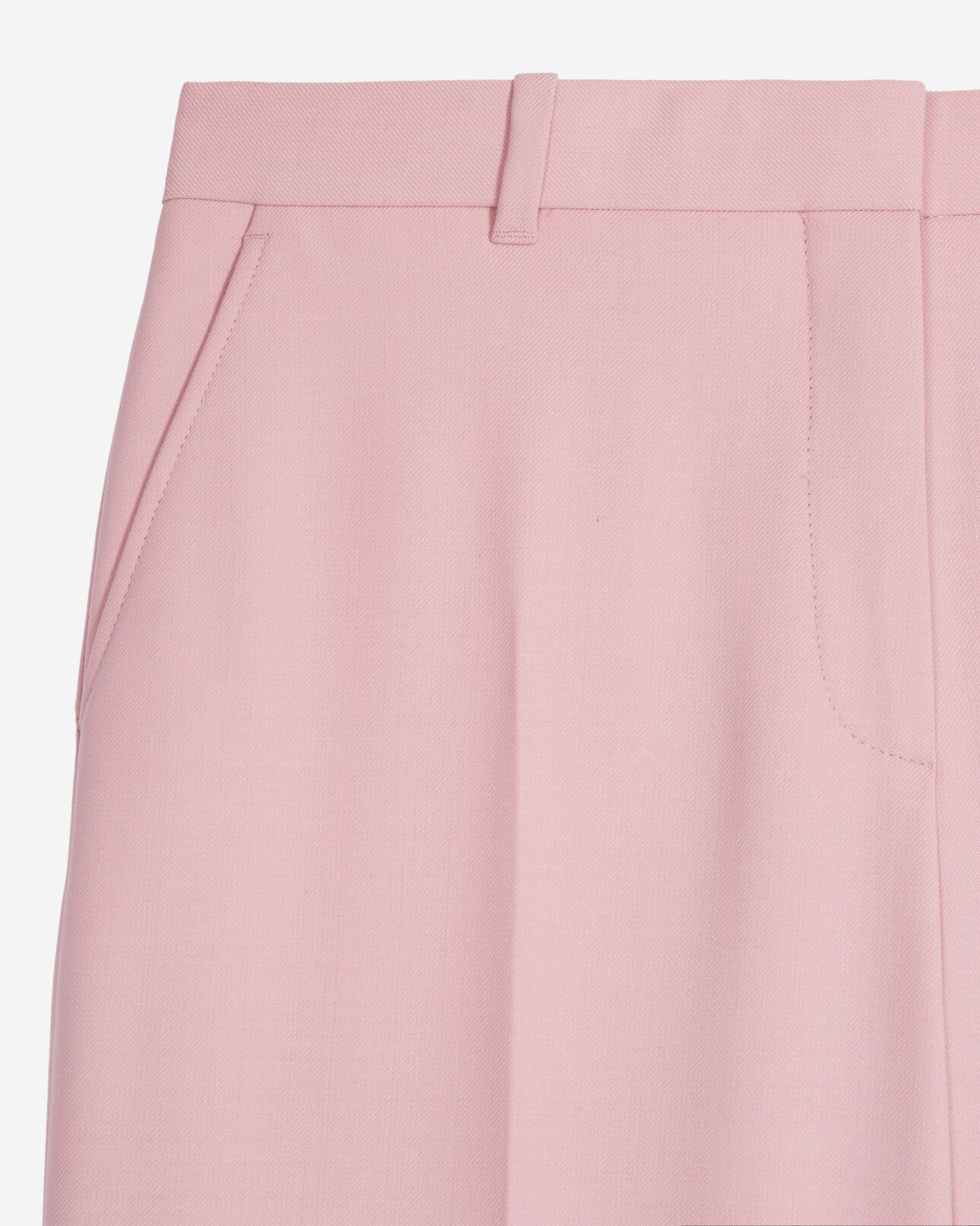 The Kooples FEMME PASTEL PINK pantalon tailleur en laine mélangée rose