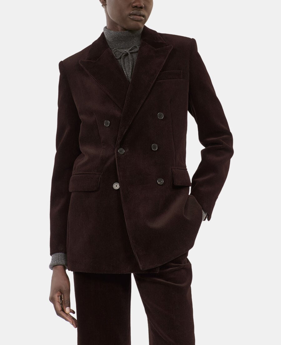 The Kooples DAMEN BROWN braune anzugjacke aus cordsamt