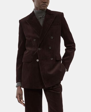 The Kooples DAMEN BROWN braune anzugjacke aus cordsamt