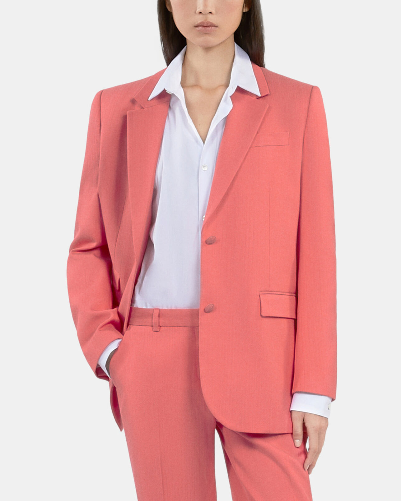The Kooples WOMEN RETRO PINK fuchsia suit jacket