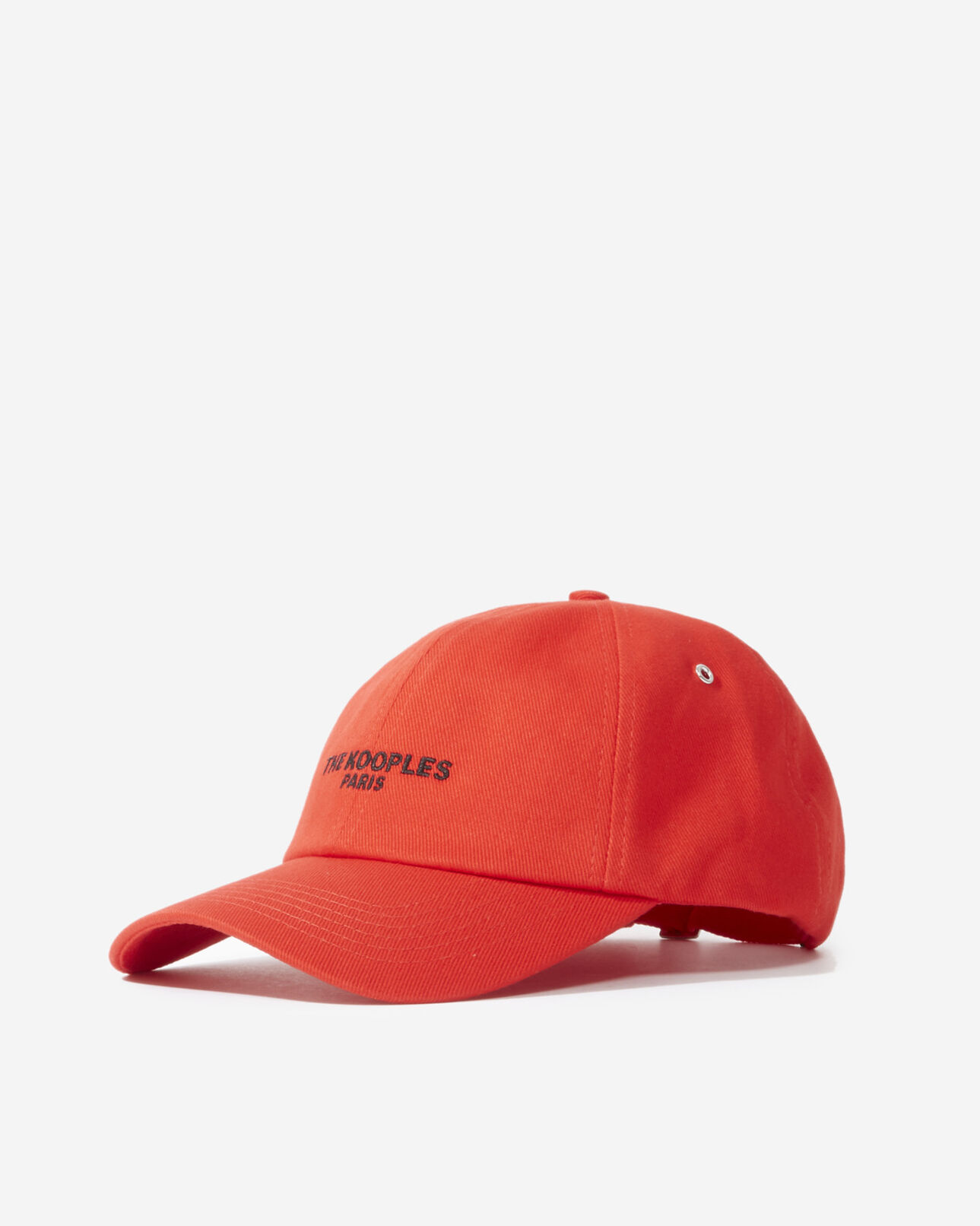 The Kooples MIXED RED red cotton cap with black embroidered logo