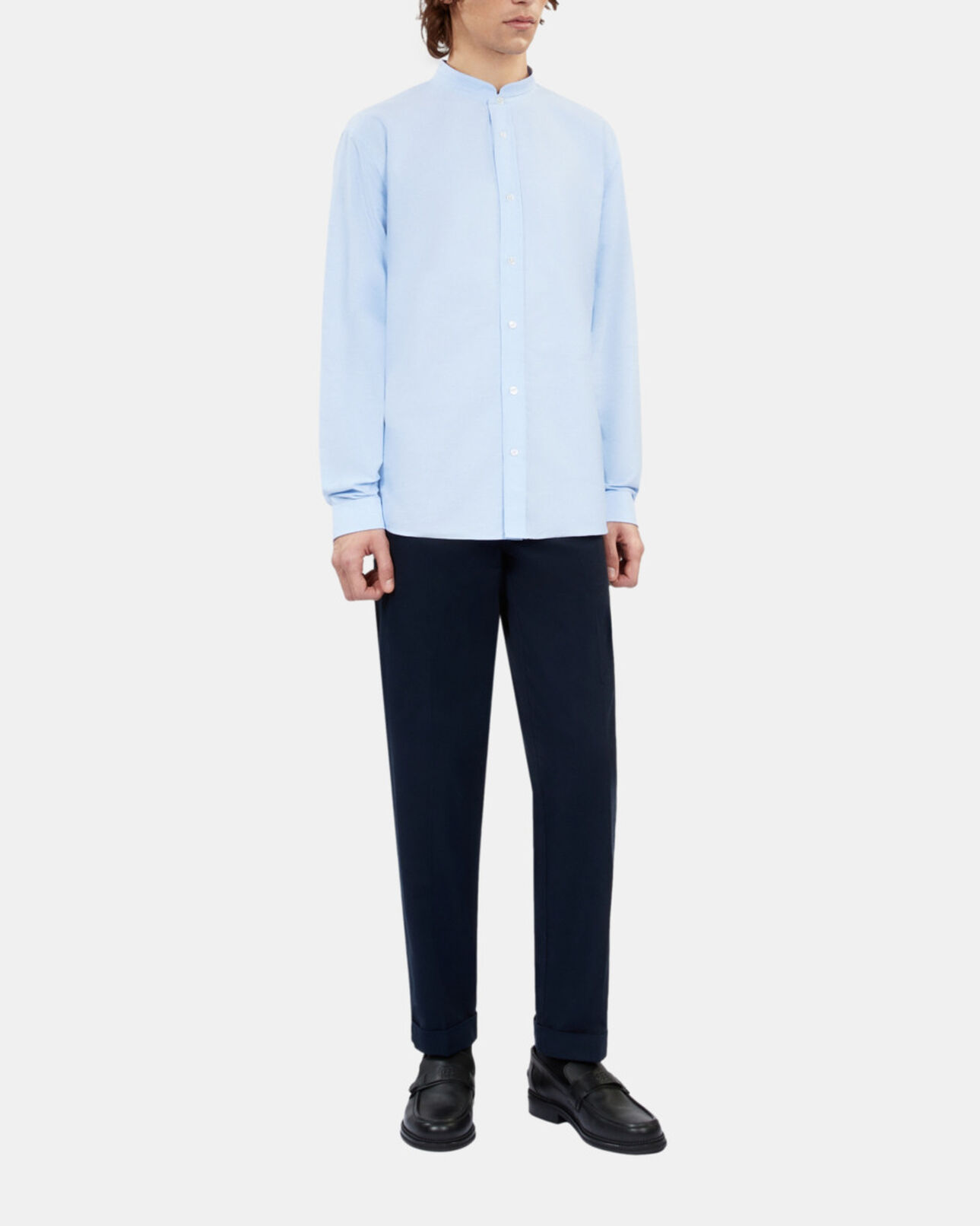 The Kooples HERREN LIGHT BLUE himmelblaues oxford-hemd