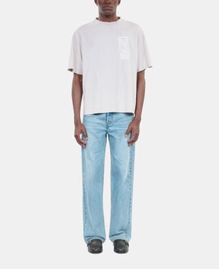 The Kooples MEN STONE GREY grey receipt serigraphy t-shirt