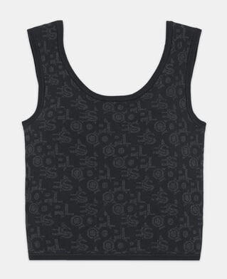 The Kooples FEMME BLACK DARK GREY brassière logo the kooples noire