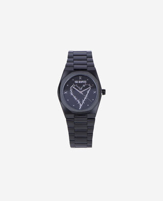 The Kooples UNISEX BLACK schwarze herzuhr