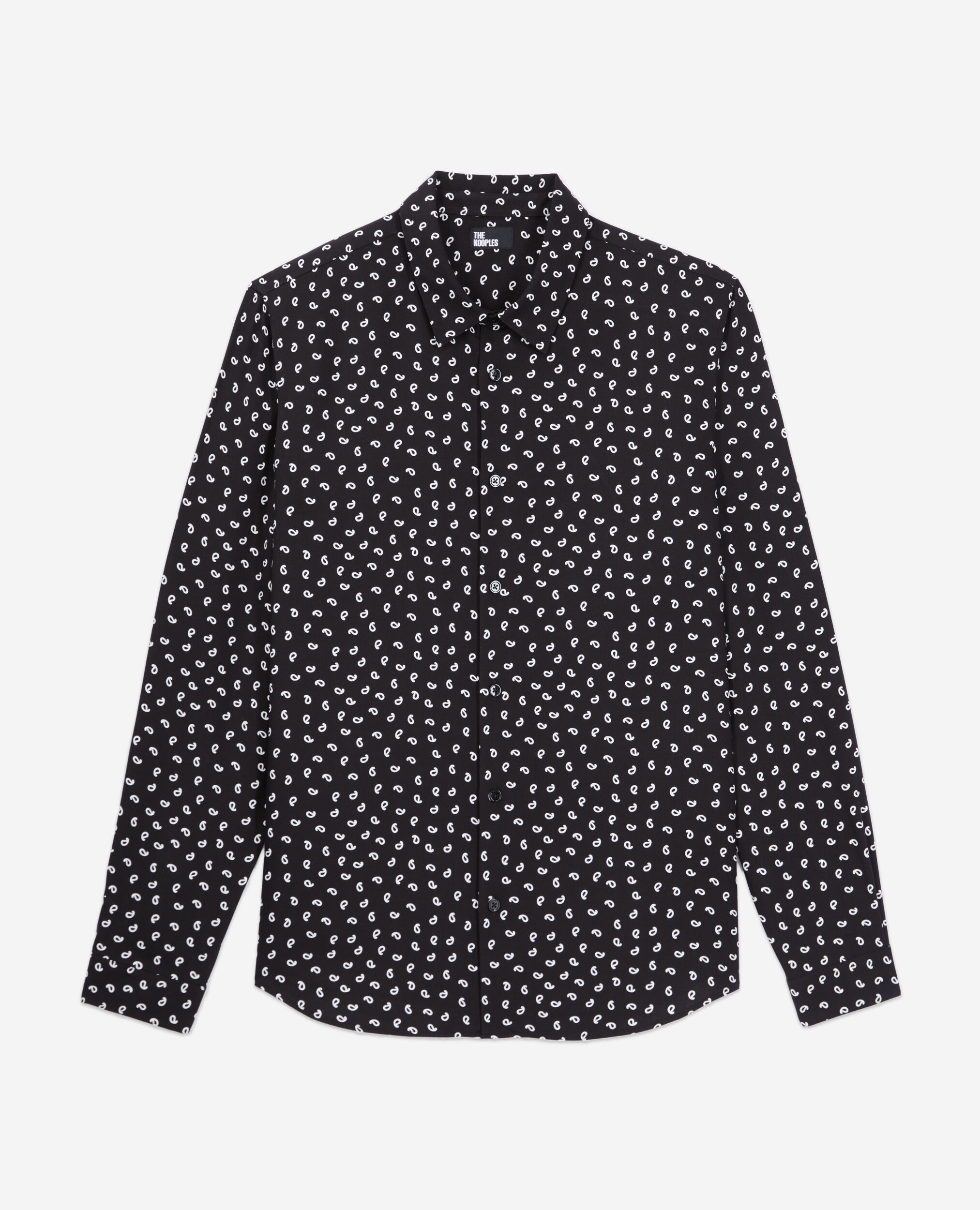 Printed shirt, BLACK WHITE, hi-res image number null