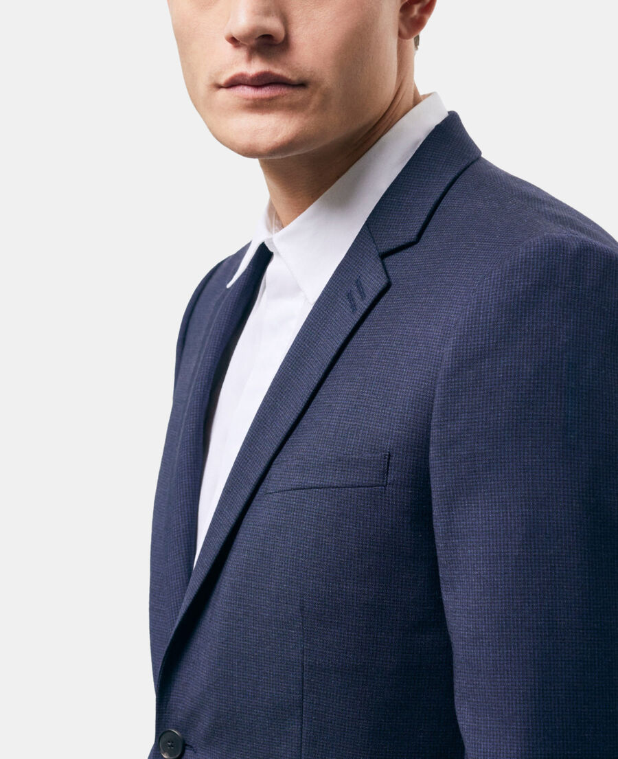 navy blue wool suit jacket