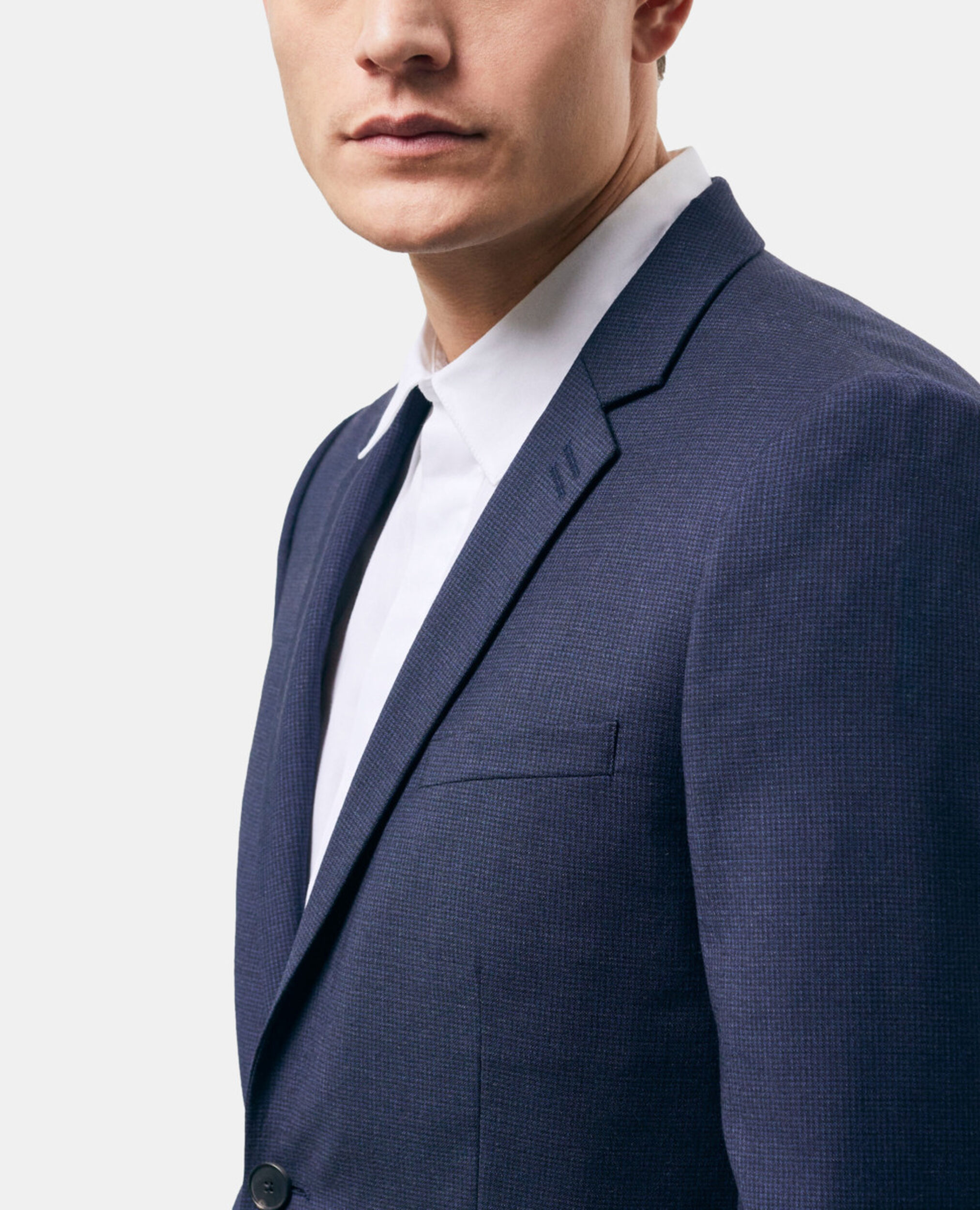 Navy blue wool suit jacket, NAVY, hi-res image number null