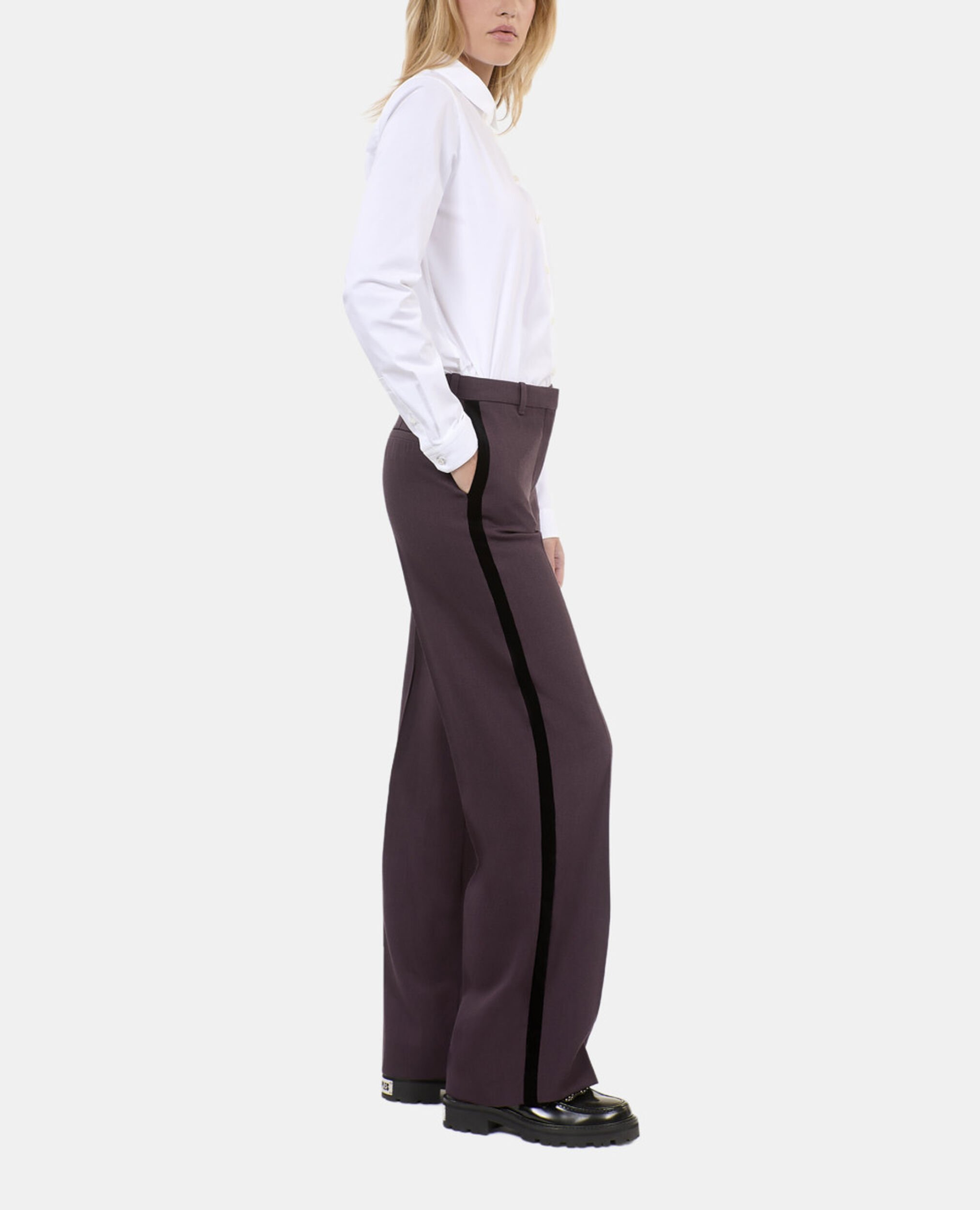 Pantalon tailleur large marron, BROWN, hi-res image number null