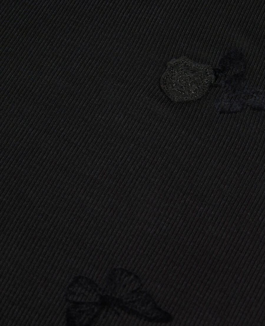 The Kooples FEMME BLACK t-shirt manches longues noir