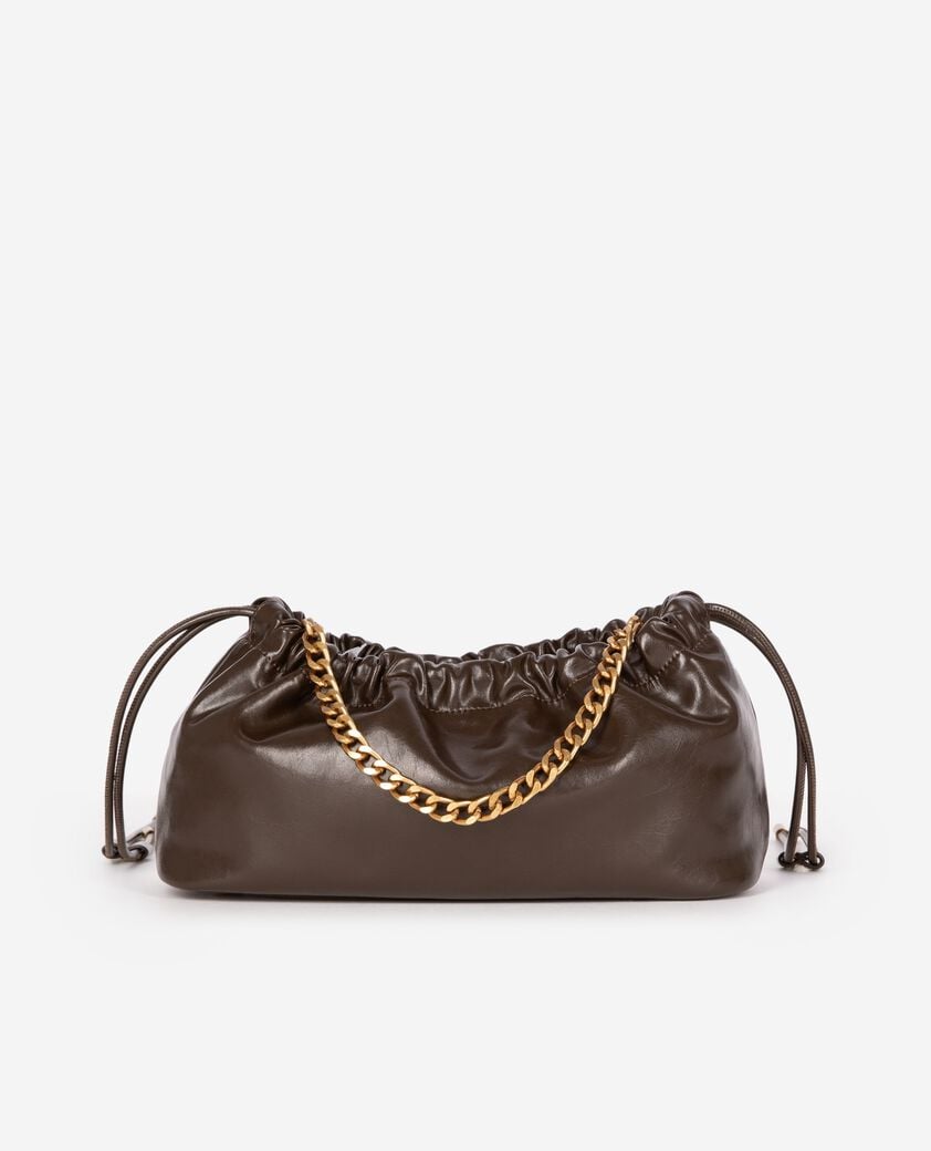 The Kooples FEMME BROWN sac taylor en cuir recycl&eacute; marron