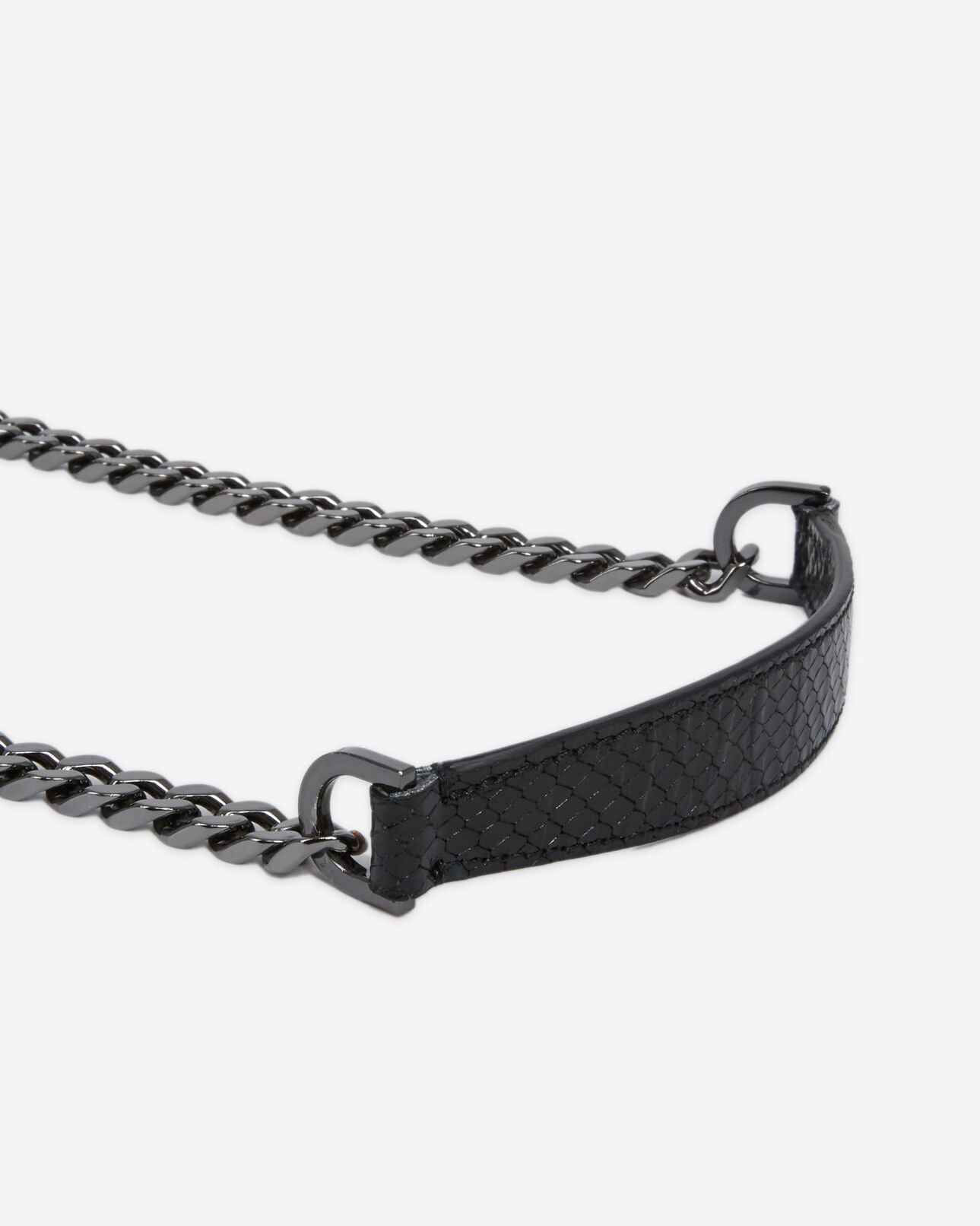 The Kooples WOMEN BLACK emily small bag in black python-effect leather
