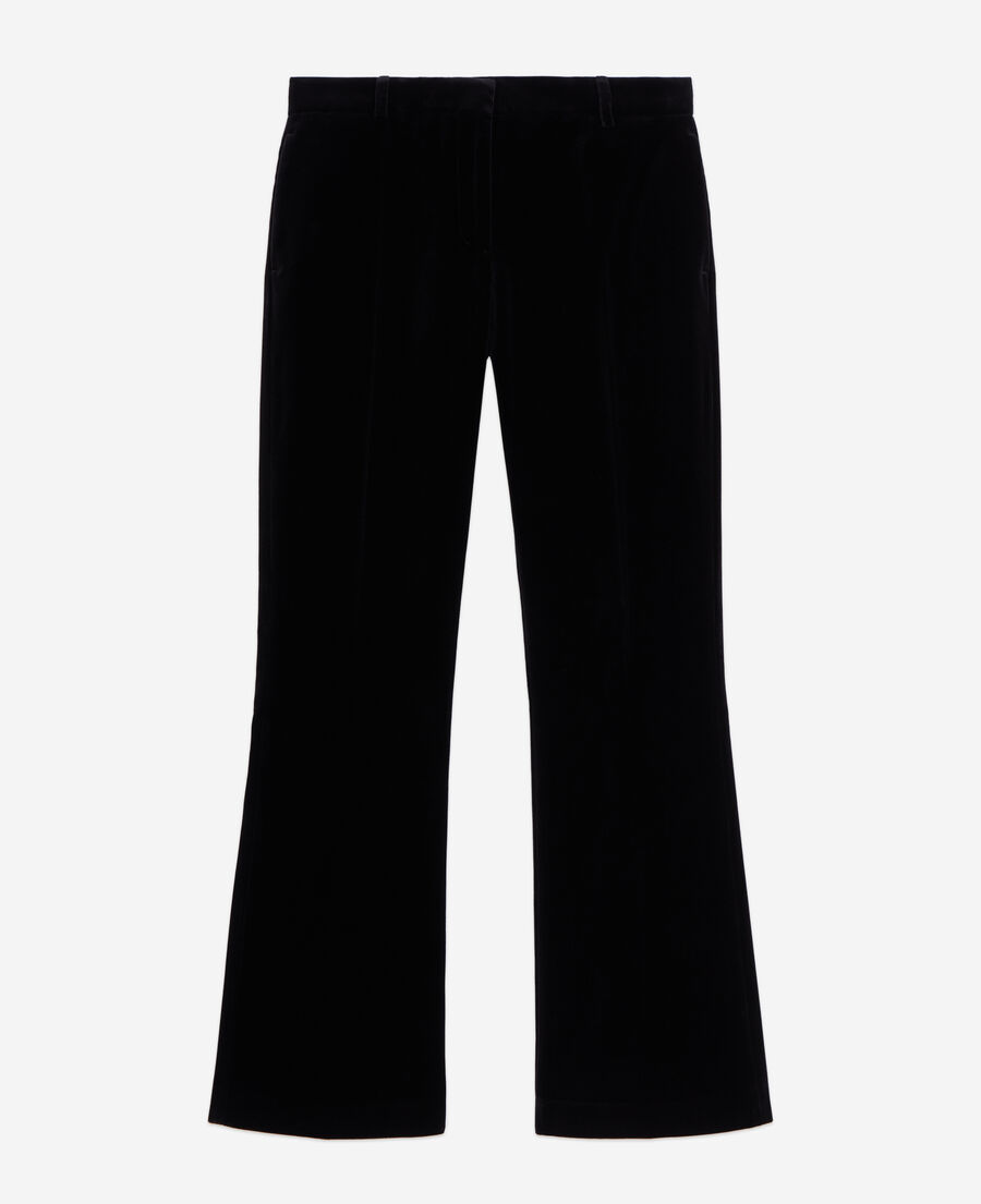 black velvet suit trousers
