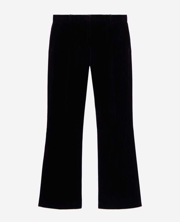 pantalon tailleur noir en velours