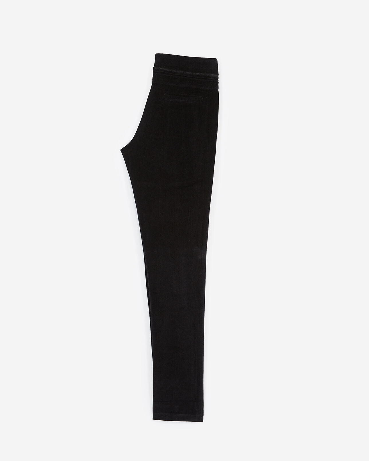 The Kooples WOMEN BLACK black velvet joggers with logo