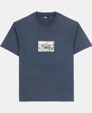 The Kooples MEN CARBONE carbon blue screen printed t-shirt