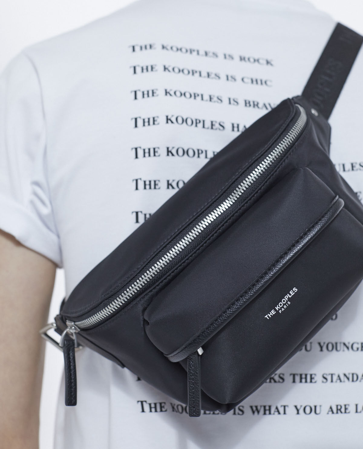 Sac banane noir en nylon