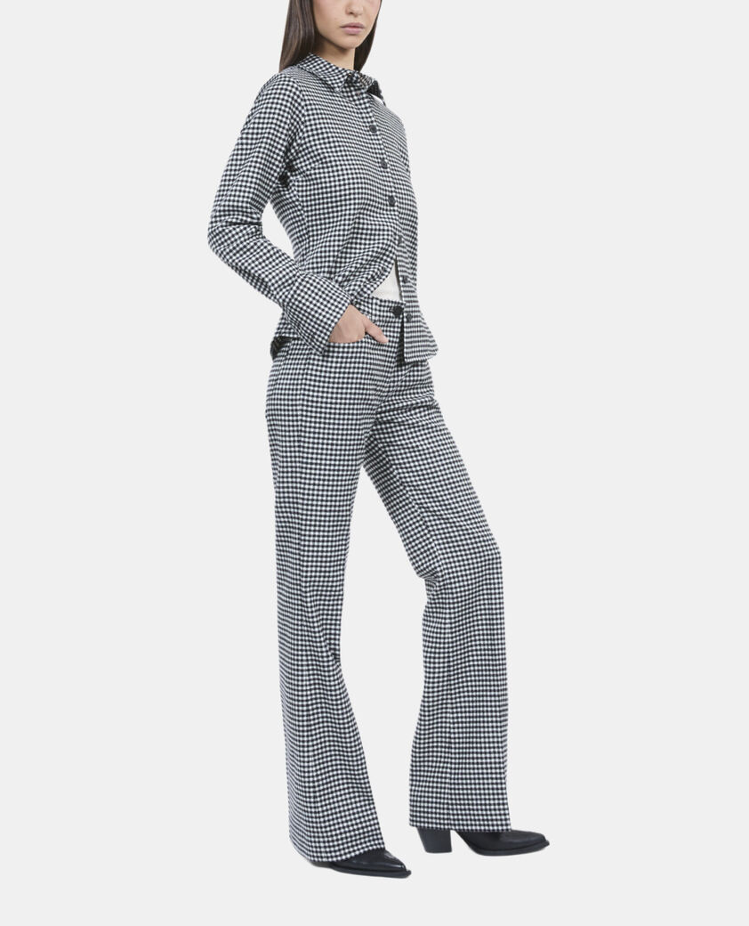 The Kooples WOMEN BLACK WHITE vicky check shirt