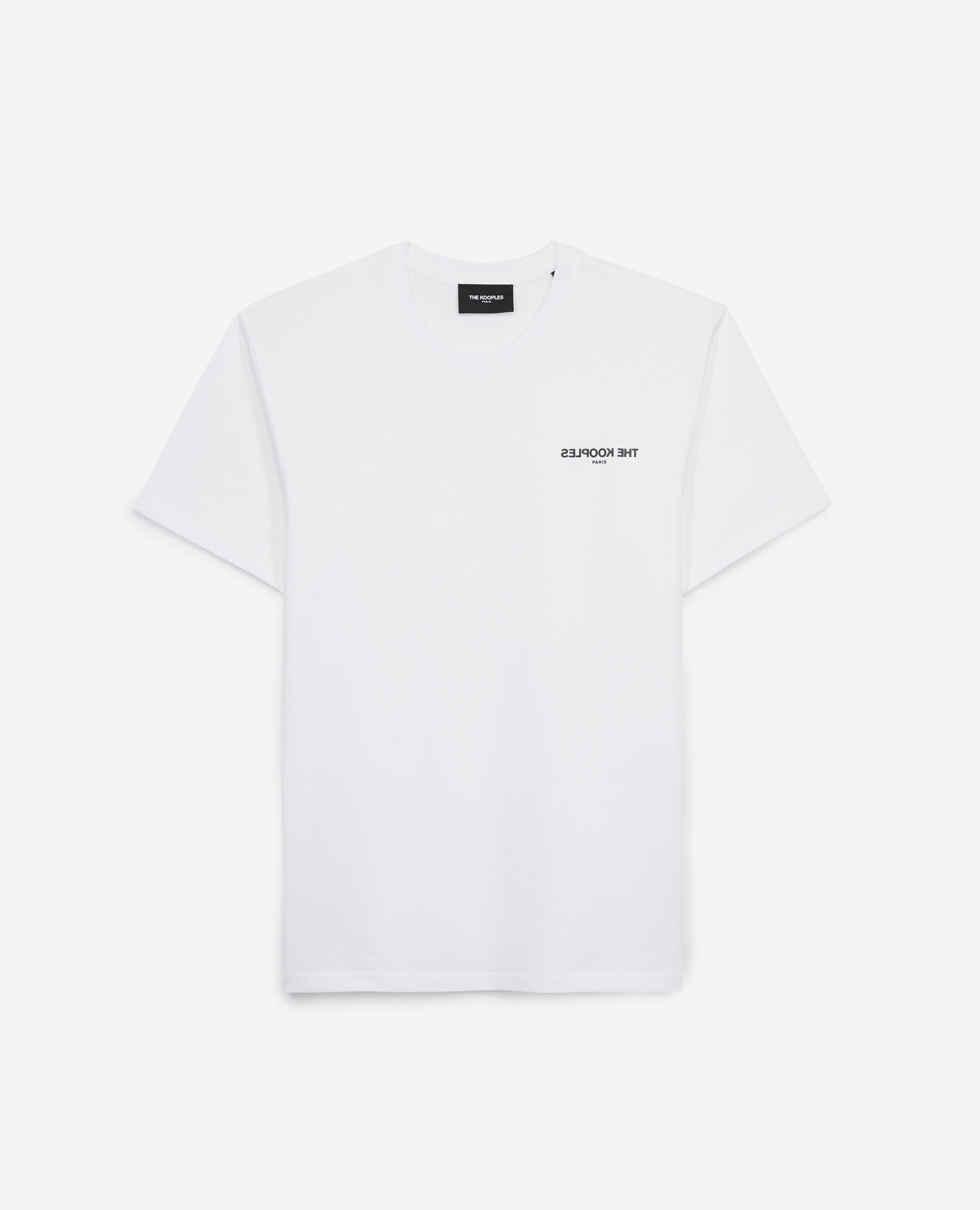 Weißes T-Shirt mit Logo an der Brust, WHITE, hi-res image number null