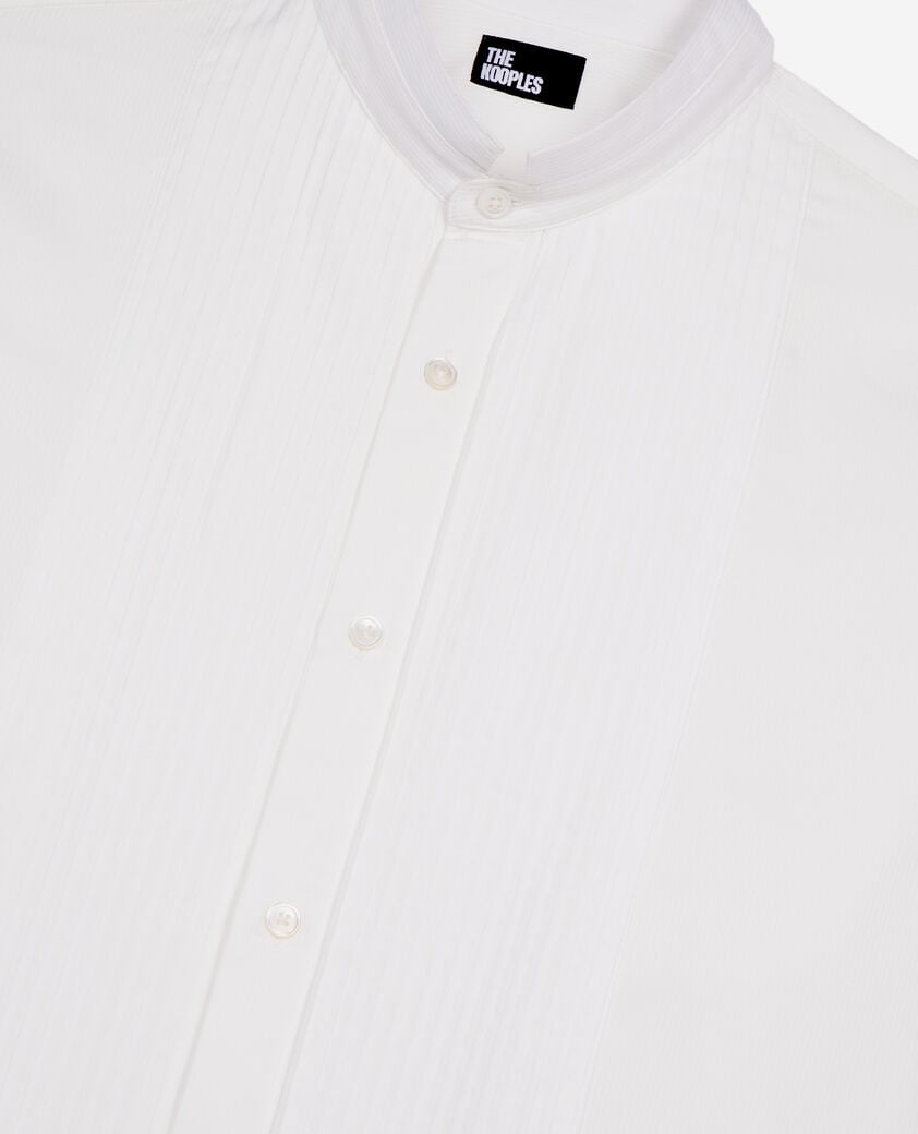 The Kooples HERREN WHITE weißes formelles hemd mit offizierskragen